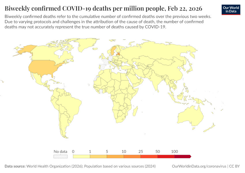 A thumbnail of the "Biweekly confirmed COVID-19 deaths per million people" chart