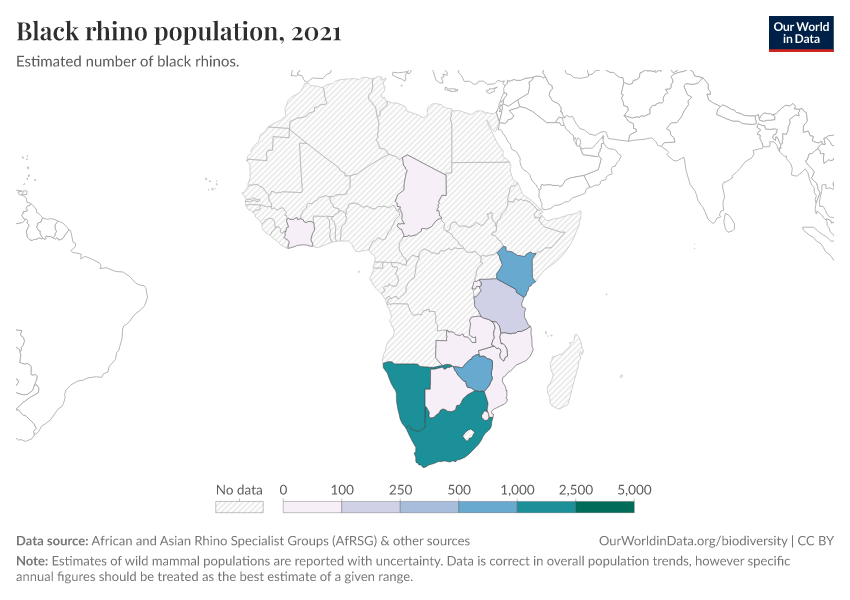 A thumbnail of the "Black rhino population" chart