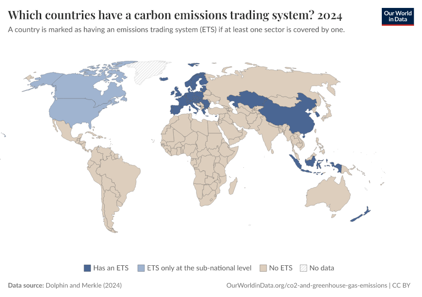 A thumbnail of the "Which countries have a carbon emissions trading system?" chart