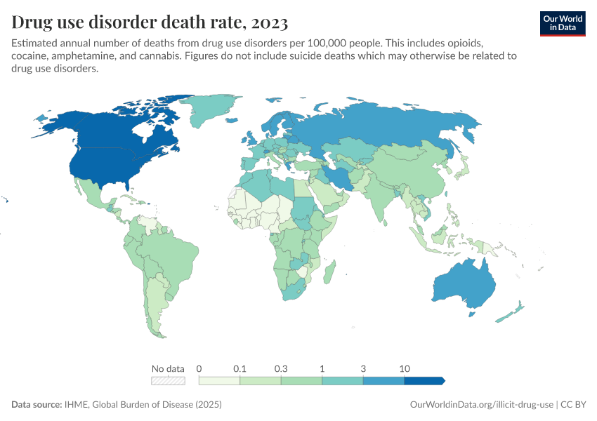 A thumbnail of the "Drug use disorder death rate" chart