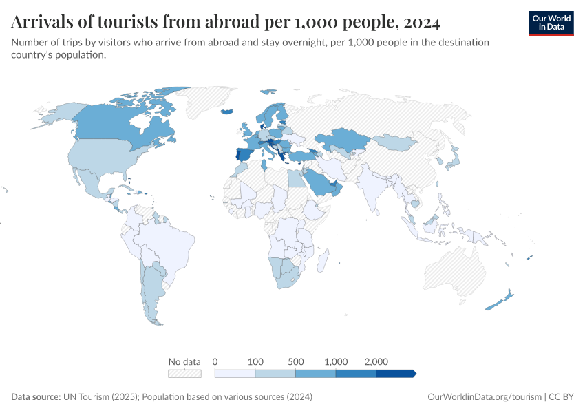 A thumbnail of the "International tourist trips per 1,000 people" chart