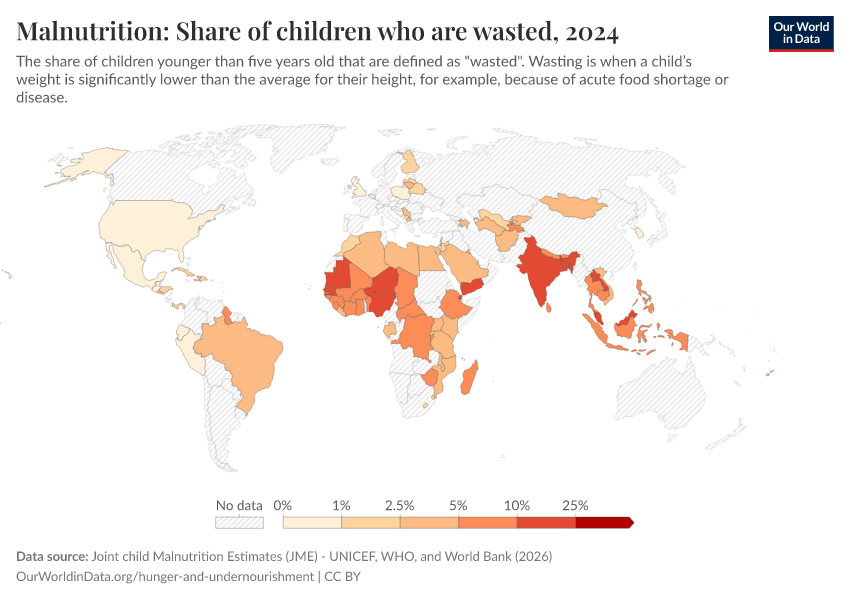 A thumbnail of the "Malnutrition: Share of children who are wasted" chart
