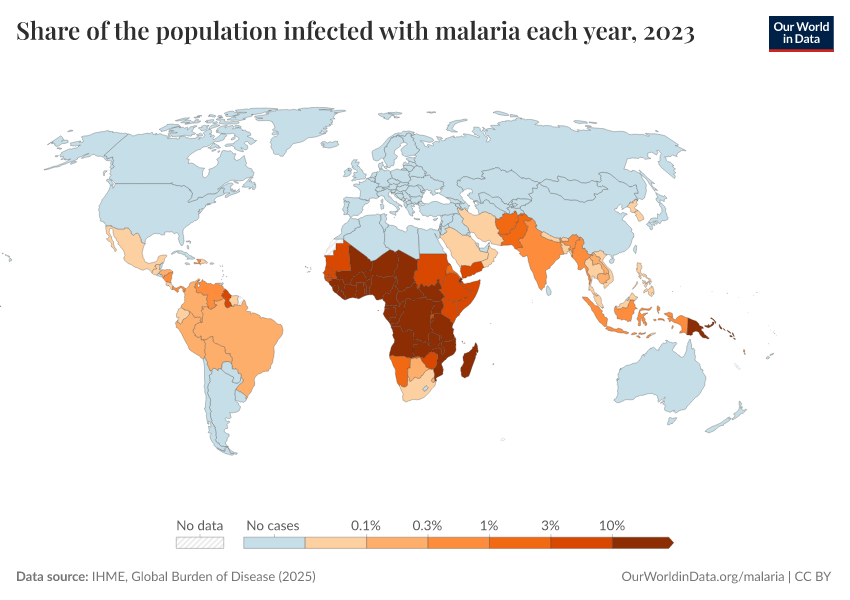 A thumbnail of the "Share of the population with malaria" chart
